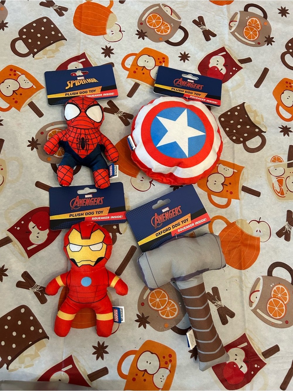 Marvel Avengers dog toy set.